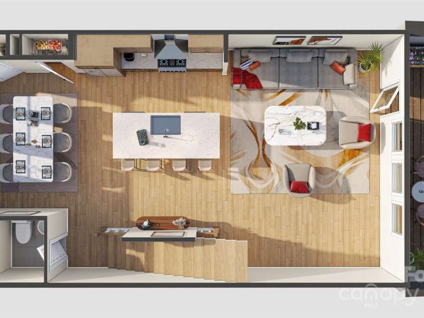 817 Garringer Place, Charlotte, NC 28208.  MLS# CAR4253166, YatesRealty ID 10434. Second Floor - 3D Rendering, finishes may vary