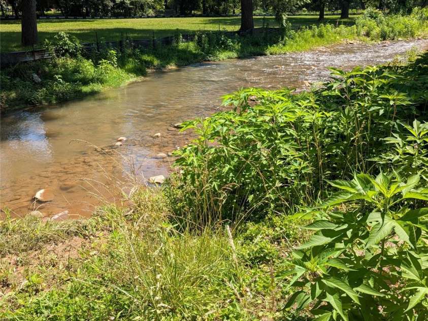 203 Catawba Avenue, Old Fort, NC 28762.  MLS# CAR4252894, YatesRealty ID 10474. View of creek from yard