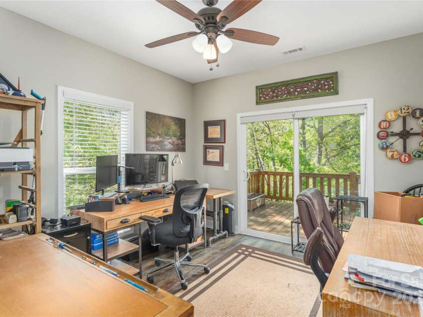 186 Timucua Trail, Waynesville, NC 28786.  MLS# CAR4254132, YatesRealty ID 10475. 3rd bedroom being used as office.