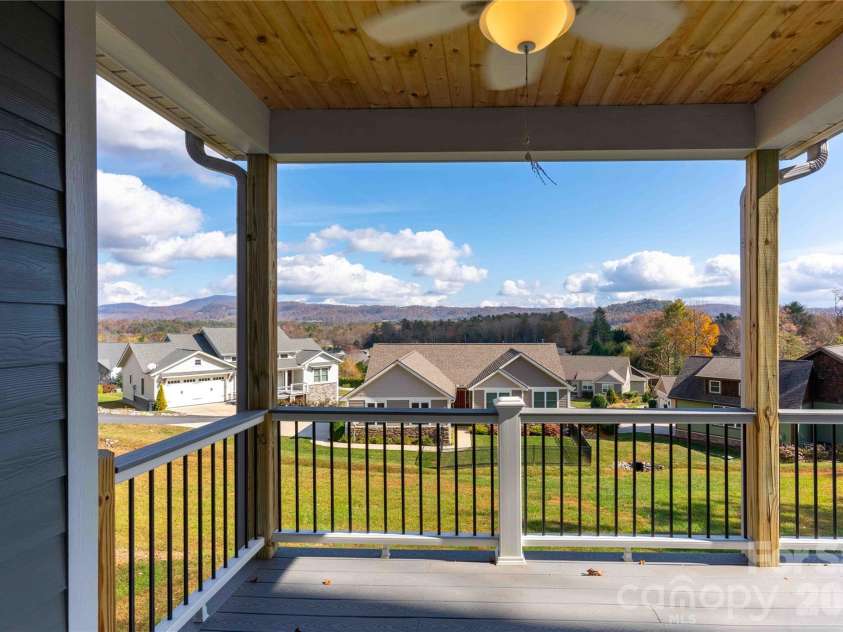 2637 Bowden Lane, Hendersonville, NC 28792.  MLS# CAR4197683, YatesRealty ID 10482. Easterly view from covered porch.