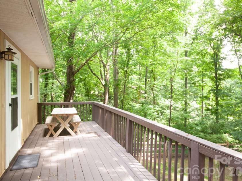 116 Vehorn Road, Fairview, NC 28730.  MLS# CAR4345277, YatesRealty ID 10496. Back Deck off Living Room on Main Level