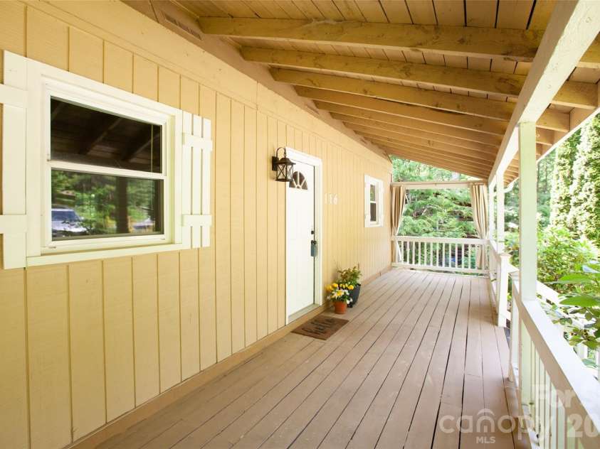 116 Vehorn Road, Fairview, NC 28730.  MLS# CAR4345277, YatesRealty ID 10496. Large Front Porch