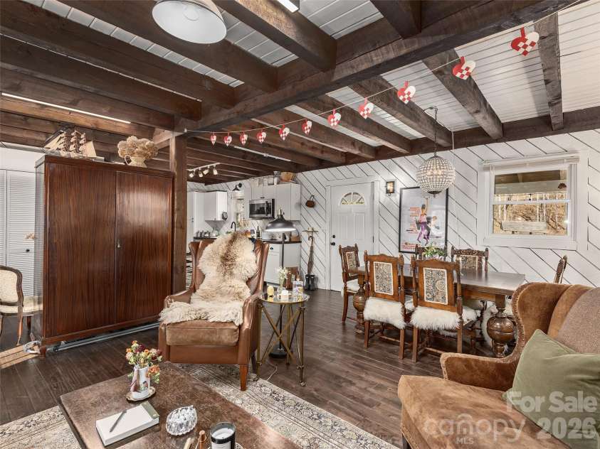 116 Vehorn Road, Fairview, NC 28730.  MLS# CAR4354116, YatesRealty ID 10496. Upper Level Living Room/Dining Room