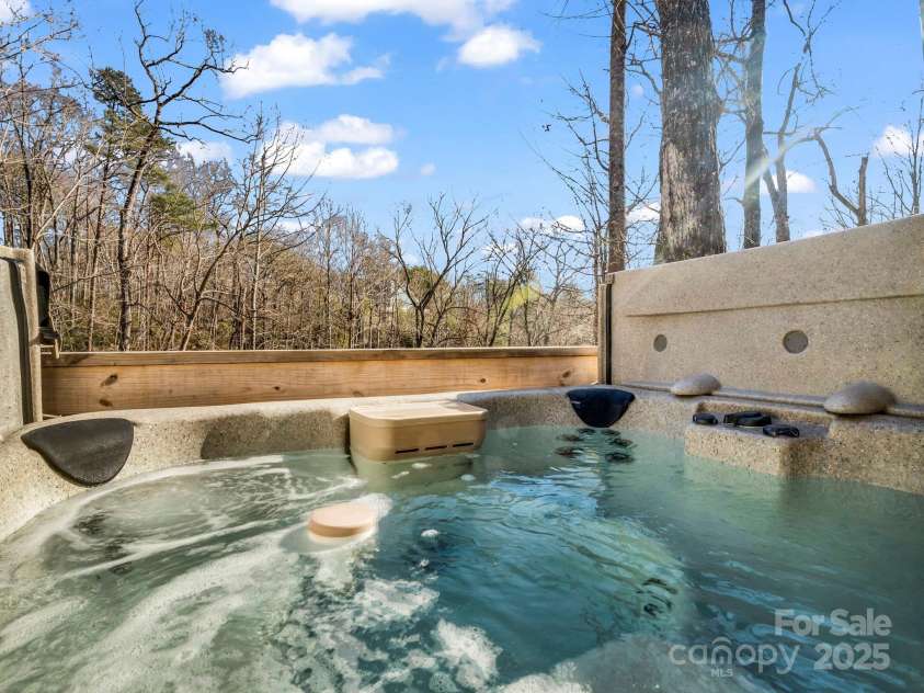 131 Pierpoint Drive, Lake Lure, NC 28746.  MLS# CAR4211806, YatesRealty ID 10522. Hot tub