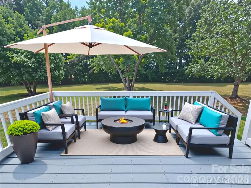 3486 Victorian Hills Drive, Richburg, SC 29729.  MLS# CAR4404160, YatesRealty ID 10535. Back Deck (virtual staging)