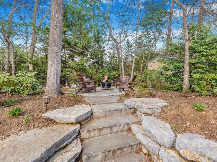 8 Lamar Avenue, Asheville, NC 28803.  MLS# CAR4365889, YatesRealty ID 10551. Custom stone patio