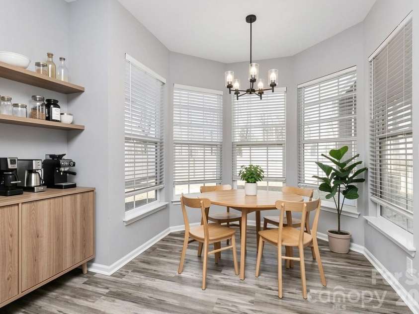 3005 Council Fire Circle, Indian Trail, NC 28079.  MLS# CAR4329437, YatesRealty ID 10561. Virtually Staged Breakfast Nook