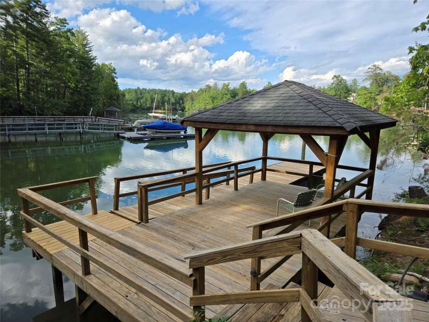 1441 Southpointe Drive, Morganton, NC 28655.  MLS# CAR4226820, YatesRealty ID 10578. Private gazebo & dock in Sherman's Cove