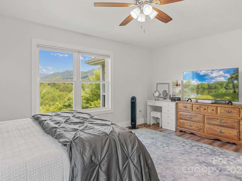 107 Clear View Drive, Mars Hill, NC 28754.  MLS# CAR4170312, YatesRealty ID 10580. Incredible view from the primary bedroom.