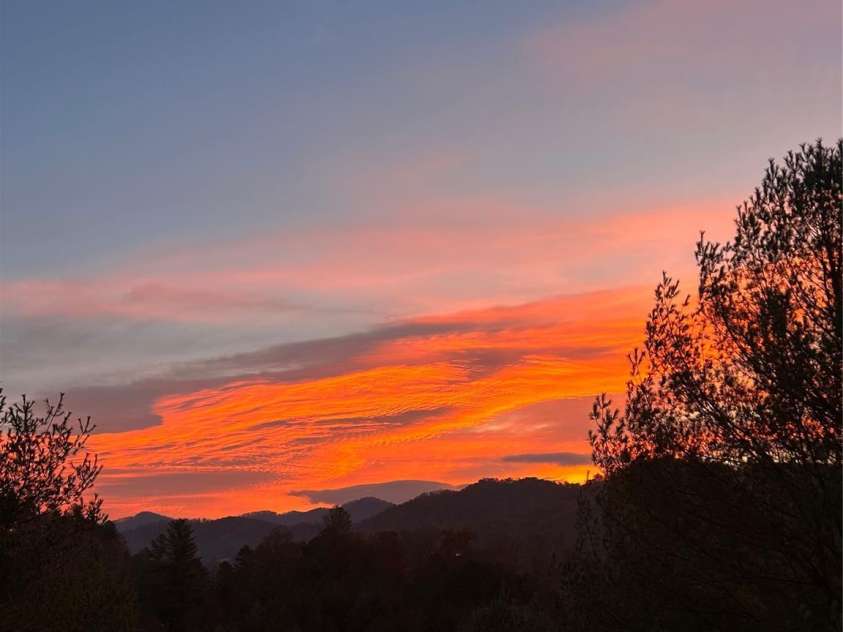 107 Clear View Drive, Mars Hill, NC 28754.  MLS# CAR4170312, YatesRealty ID 10580. Sunrise over the beautiful WNC Mountains!