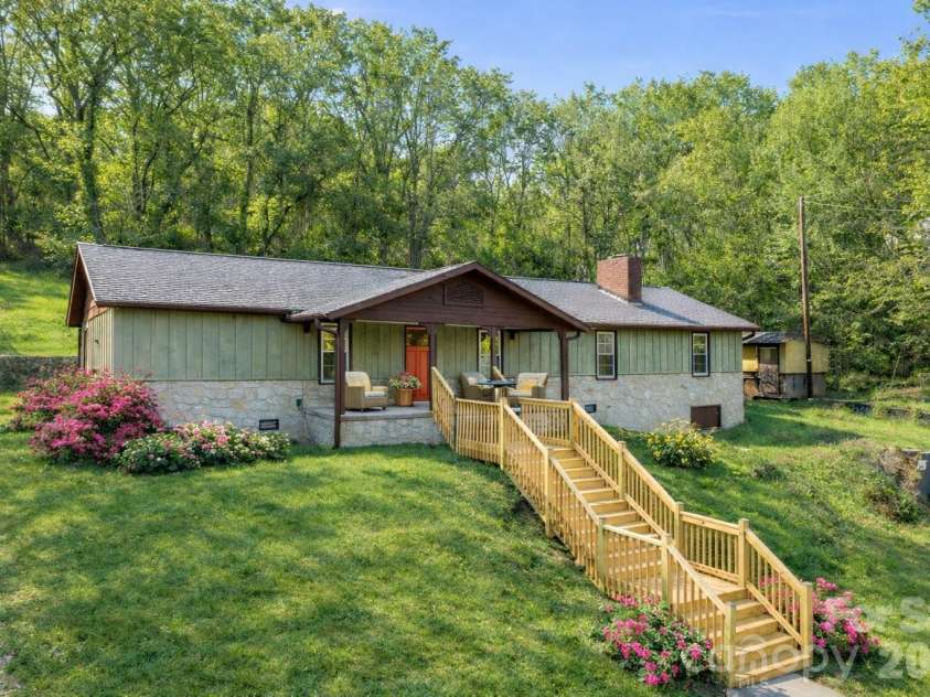62 Mitchell Street, Canton, NC 28716.  MLS# CAR4338077, YatesRealty ID 10582. Front of Home - Virtually Enhanced for Summer