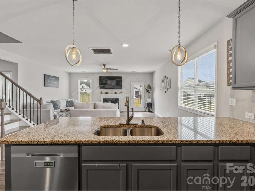 4546 Dover Court, Denver, NC 28037.  MLS# CAR4385967, YatesRealty ID 10619. Open Kitchen with large island 