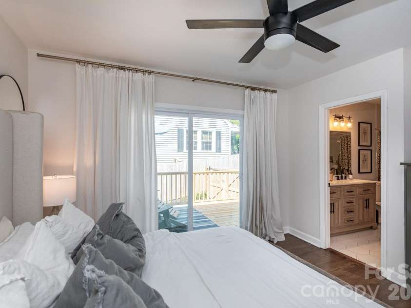 1305 Morningside Drive, Charlotte, NC 28205.  MLS# CAR4364091, YatesRealty ID 10642. Owner's Suite w/Deck View