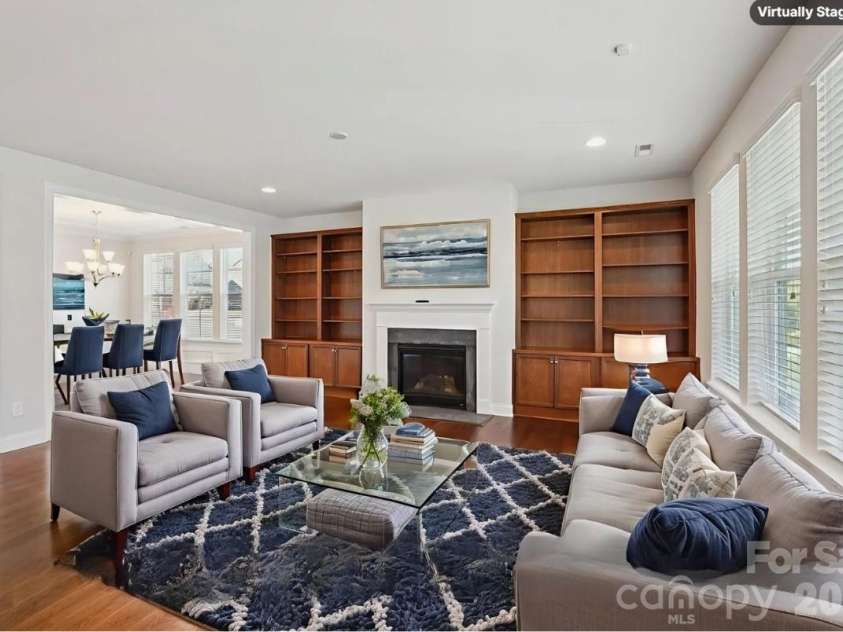 17422 Shearer Road, Davidson, NC 28036.  MLS# CAR4338000, YatesRealty ID 10663. Great Room with Built In and Gas Fireplace