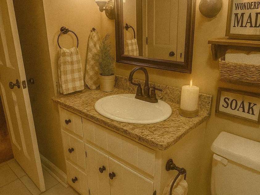 252 Deerfield Street, Lenoir, NC 28645.  MLS# CAR4285316, YatesRealty ID 10669. Virtually Staged Bathroom