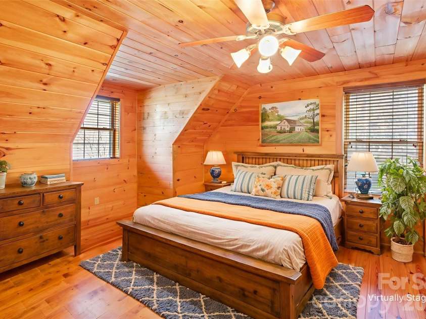 17 Aaron Way, Waynesville, NC 28786.  MLS# CAR4319469, YatesRealty ID 1067. Guest Bedroom 1 Virtually Staged