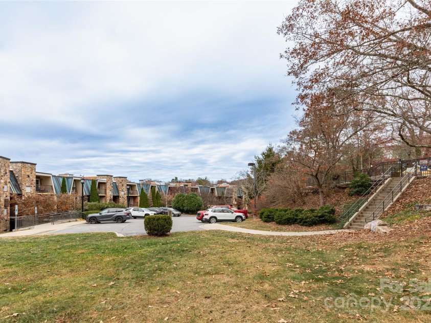 220 Bowling Park Road, Asheville, NC 28803.  MLS# CAR4226419, YatesRealty ID 10671. Upper Building and Stairs to Pool/Hot Tub