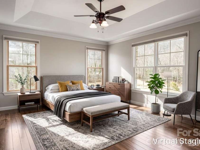 98 Sovereign Lane, Fairview, NC 28730.  MLS# CAR4326130, YatesRealty ID 10689. Spacious primary ensuite bedroom