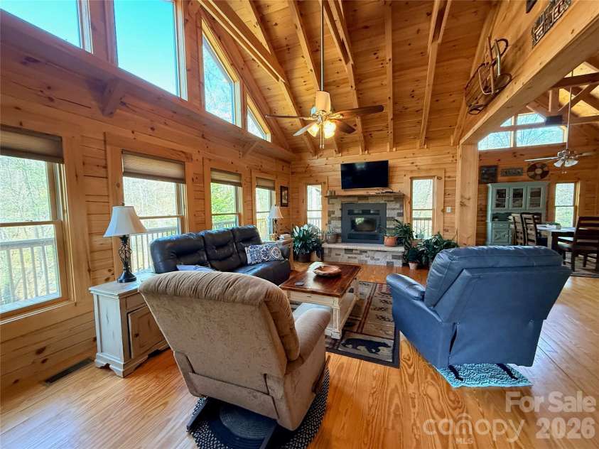 3695 NC 9 Highway, Mill Spring, NC 28756.  MLS# CAR4364501, YatesRealty ID 10700. Upper Level Cabin