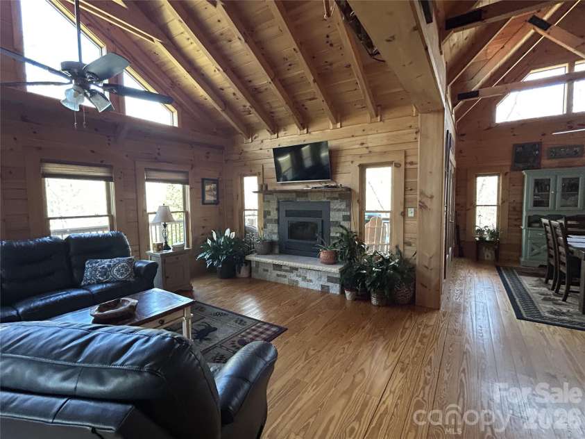 3695 NC 9 Highway, Mill Spring, NC 28756.  MLS# CAR4364501, YatesRealty ID 10700. Upper Level Living Rm