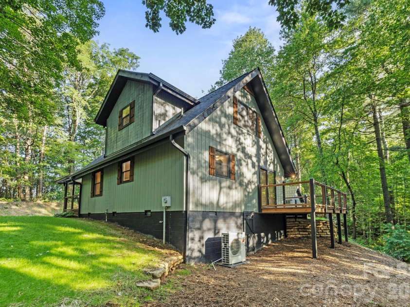 327 Flat Ridge Drive, Lake Toxaway, NC 28774.  MLS# CAR4364650, YatesRealty ID 10719. Back house view