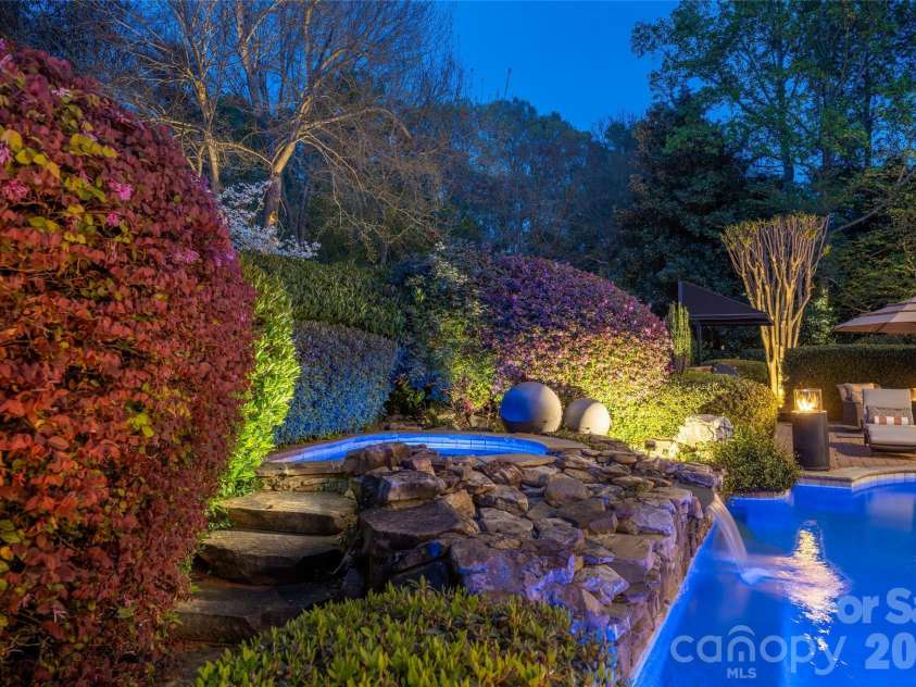 131 The Point Drive, Mooresville, NC 28117.  MLS# CAR4365432, YatesRealty ID 10720. Spa with waterfall