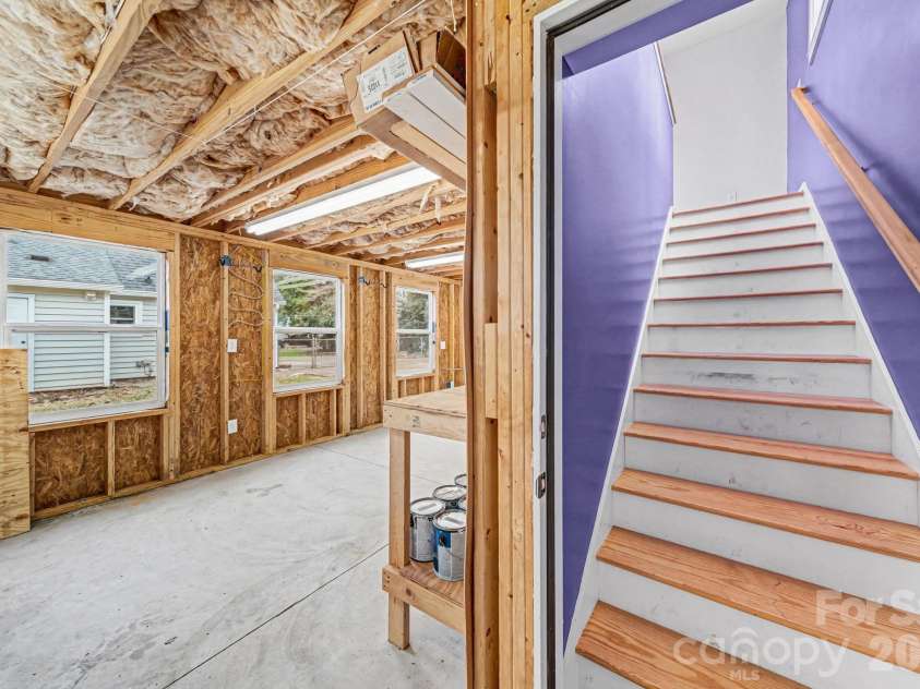 10316 Stornoway Court, Mint Hill, NC 28227.  MLS# CAR4350526, YatesRealty ID 10758. Detached Building Workshop/Stairs