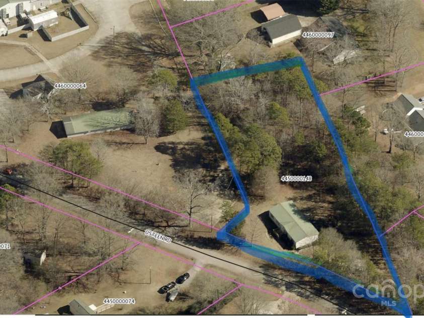 668 Osteen Road, York, SC 29745.  MLS# CAR4282372, YatesRealty ID 10762. APPROXIMATE LOT LINES