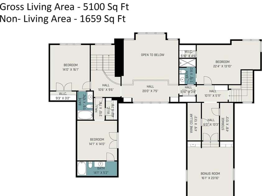 751 Mendenhall Court, Fort Mill, SC 29715.  MLS# CAR4239100, YatesRealty ID 10770. Second floor - Floor plan