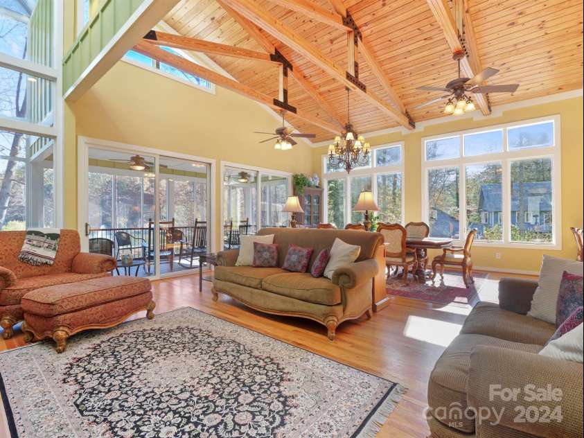 78 Assembly Drive, Flat Rock, NC 28731.  MLS# CAR4084810, YatesRealty ID 10772. Living and Dining on the main floor