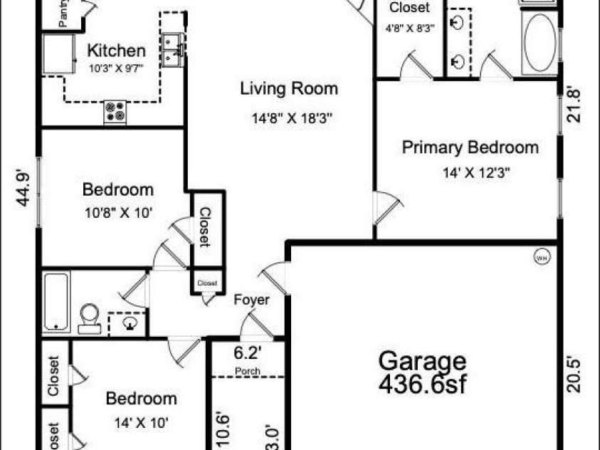 1779 Hardy Drive, Rock Hill, SC 29732.  MLS# CAR4363418, YatesRealty ID 10785. Floor plan