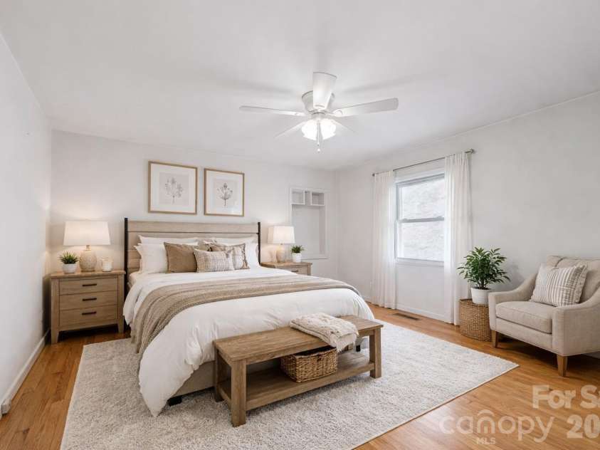82 Greasy Cove Road, Leicester, NC 28748.  MLS# CAR4330062, YatesRealty ID 10795. Primary Bedroom Virtually Staged