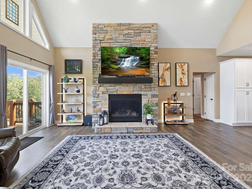 16 Enchanted Oak Lane, Alexander, NC 28701.  MLS# CAR4285091, YatesRealty ID 10833. Sliding doors allow great natural lighting