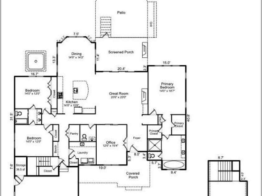 4221 Persimmon Road, Lancaster, SC 29720.  MLS# CAR4333671, YatesRealty ID 10839. Measure / Floor Plan