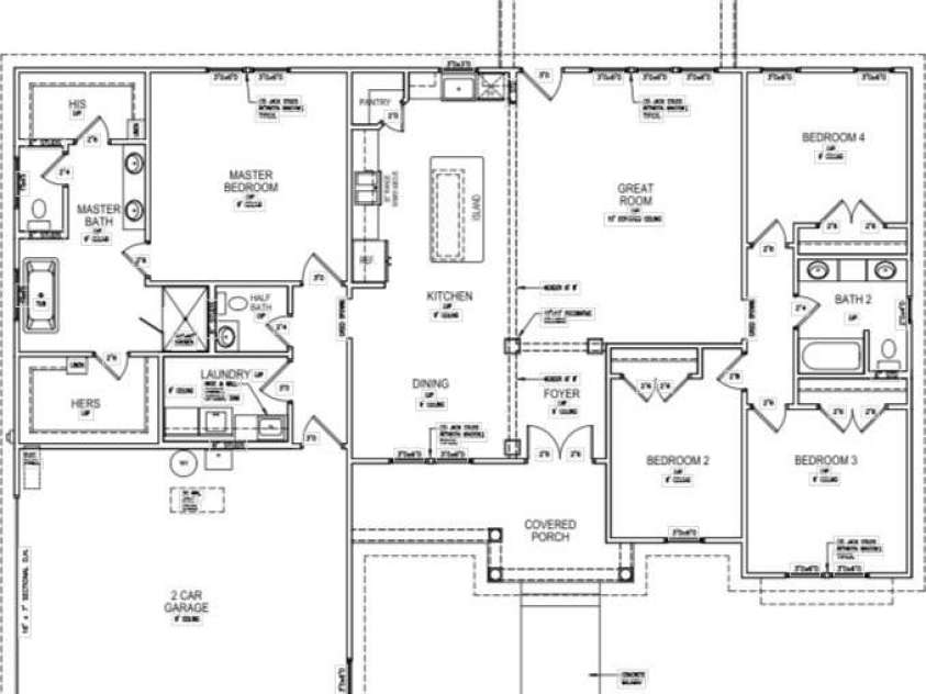 1033 Stonegate Drive, Salisbury, NC 28147.  MLS# CAR4292971, YatesRealty ID 1084. Lot 113 Floor Plan - Subject to Change