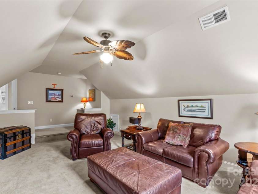 7896 Harbor Master Court, Denver, NC 28037.  MLS# CAR4251576, YatesRealty ID 10840. Bonus Room with carpet - decorative ceiling fan with light kit.