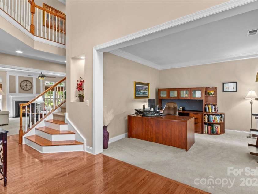 7896 Harbor Master Court, Denver, NC 28037.  MLS# CAR4251576, YatesRealty ID 10840. Foyer is open to the office on the right and the formal dining room on the left.