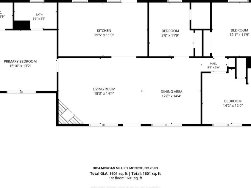 3014 Morgan Mill Road, Monroe, NC 28110.  MLS# CAR4420154, YatesRealty ID 10841. 