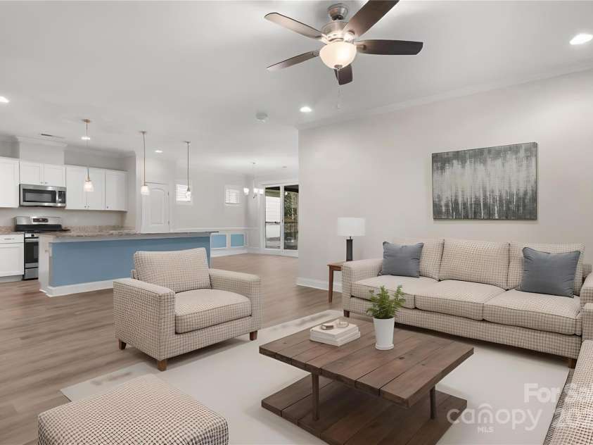 6296 Raven Rock Drive, Denver, NC 28037.  MLS# CAR4195709, YatesRealty ID 10844. VIRTUALLY STAGED FAMILY ROOM