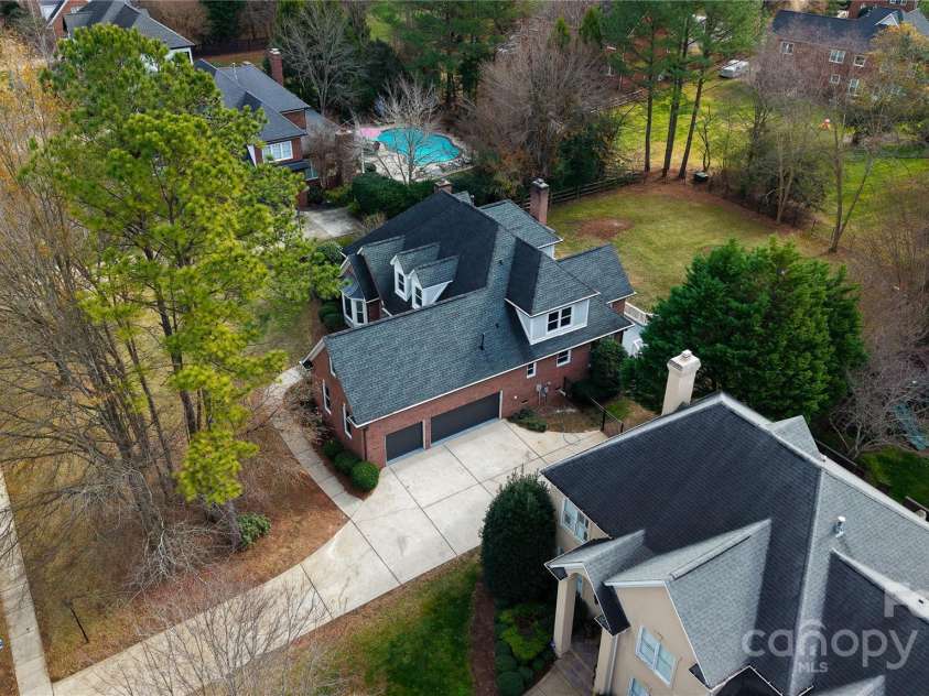 5125 Belicourt Drive, Charlotte, NC 28277.  MLS# CAR4331417, YatesRealty ID 10862. Aerial side
