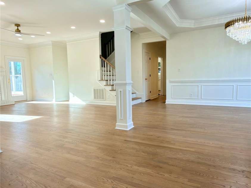 5125 Belicourt Drive, Charlotte, NC 28277.  MLS# CAR4331417, YatesRealty ID 10862. Living and Dining Rooms