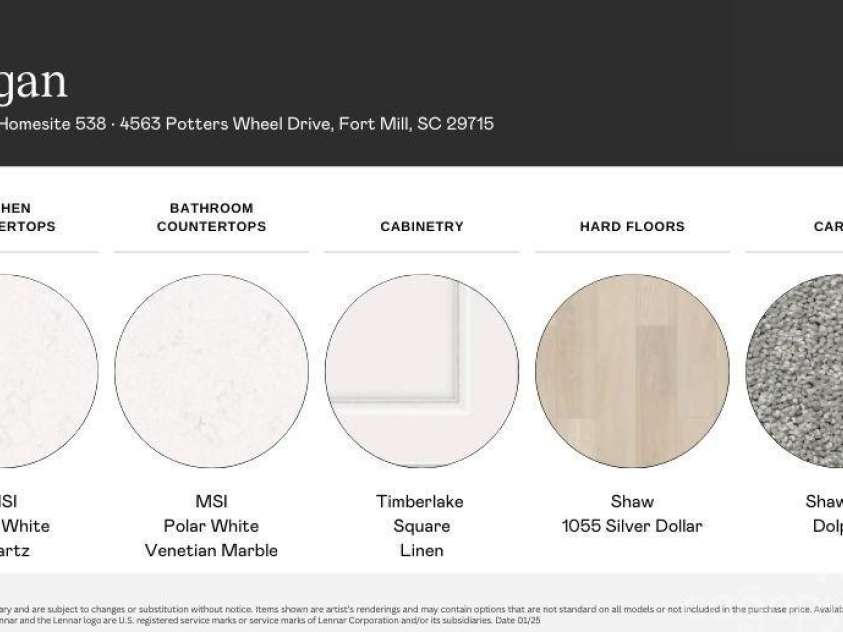 4563 Potters Wheel Drive, Fort Mill, SC 29715.  MLS# CAR4245650, YatesRealty ID 10867. Selections