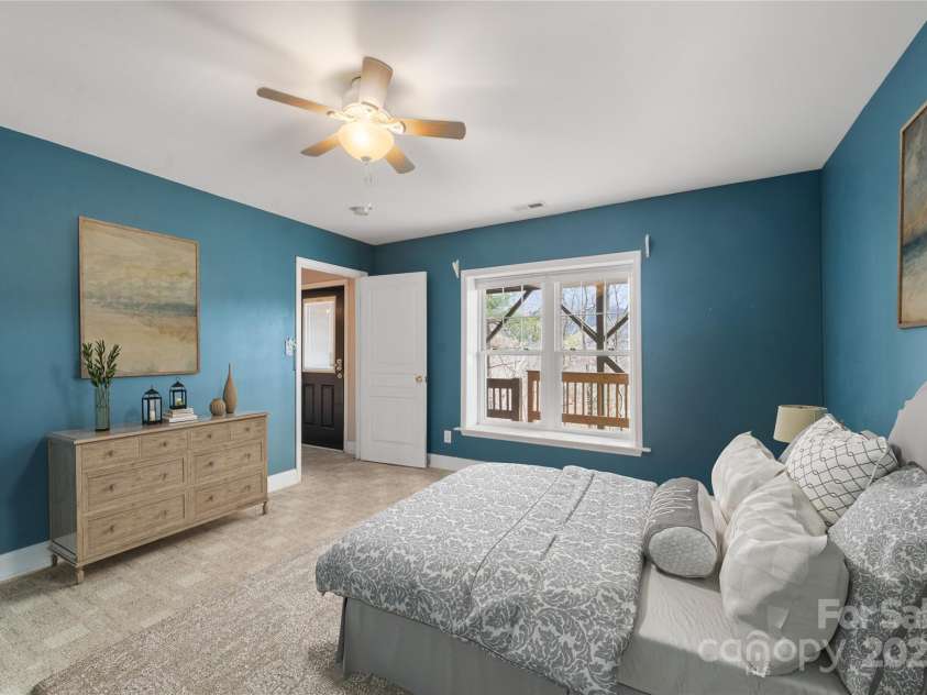 14 Old Chunns Cove Road, Asheville, NC 28805.  MLS# CAR4211923, YatesRealty ID 10871. Virtually Staged Guest Bedroom