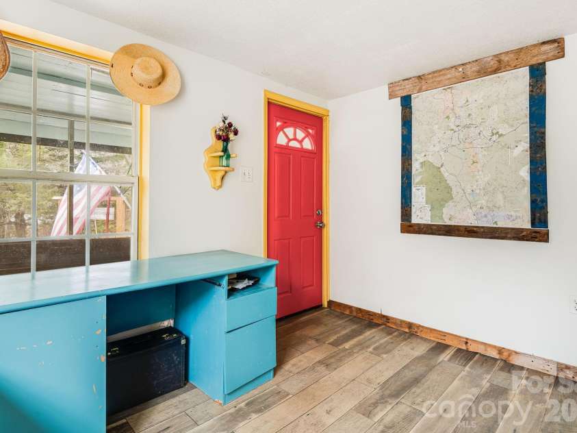 55 Heavenly Lane, Fairview, NC 28730.  MLS# CAR4341248, YatesRealty ID 10885. Front door inside home