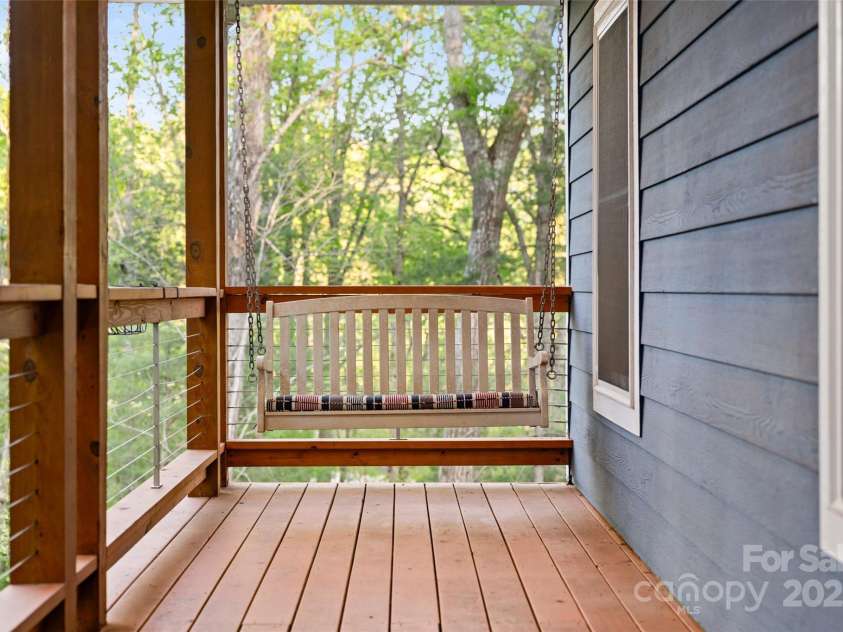 8 Clover Ridge Lane, Leicester, NC 28748.  MLS# CAR4247209, YatesRealty ID 10885. The inviting front porch