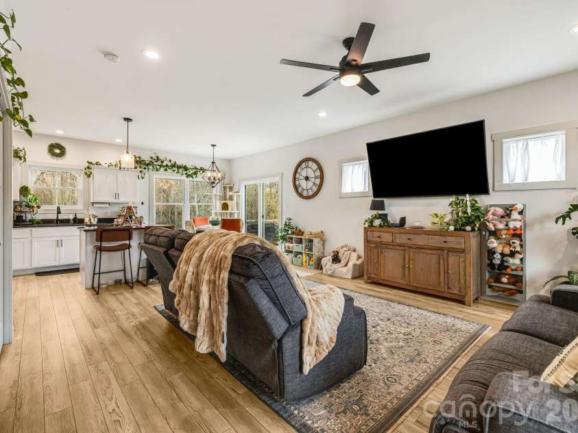 842 Old NC 20 Highway, Alexander, NC 28701.  MLS# CAR4353364, YatesRealty ID 10892. Open Concept Living Area