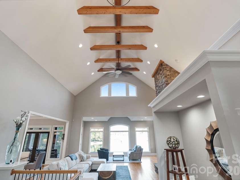 9116 Thackery Lane, Sherrills Ford, NC 28673.  MLS# CAR4368566, YatesRealty ID 10894. Custom Beams