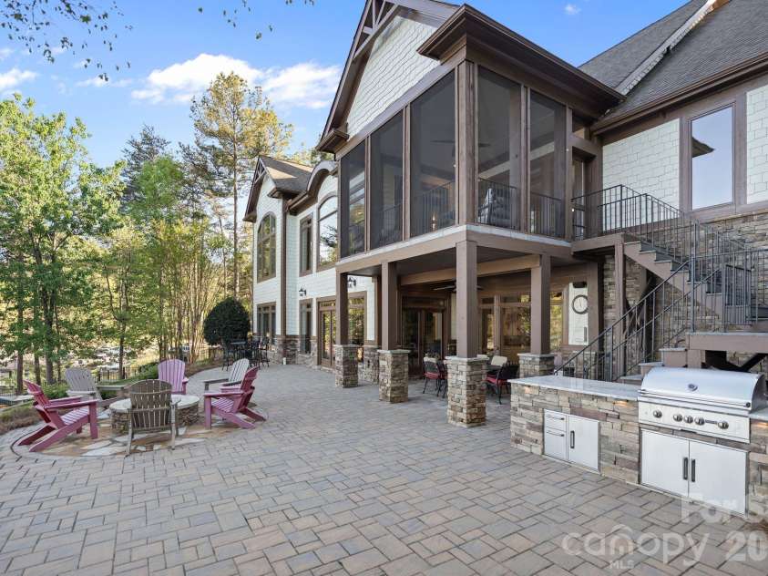 9116 Thackery Lane, Sherrills Ford, NC 28673.  MLS# CAR4368566, YatesRealty ID 10894. Outdoor Kitchen and Fire Pit