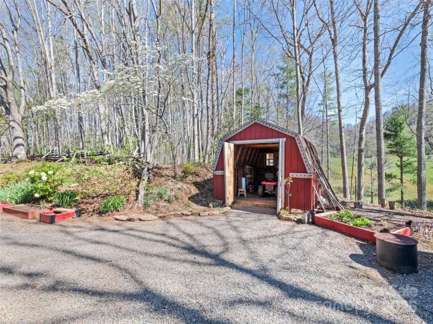 817 Ferguson Cove Loop, Clyde, NC 28721.  MLS# CAR4249203, YatesRealty ID 10912. Storage for yard tools