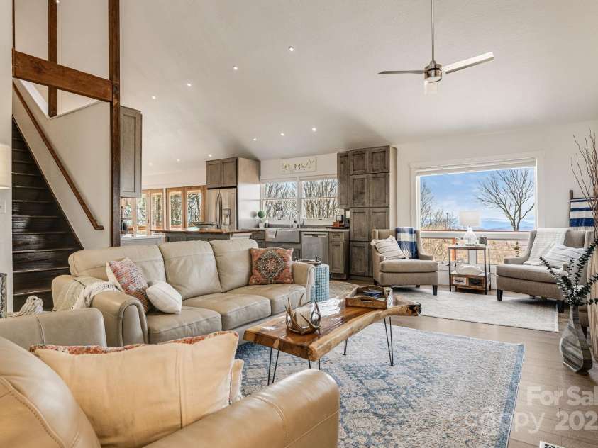 129 Finney Lane, Mars Hill, NC 28754.  MLS# CAR4243744, YatesRealty ID 10915. Views of the mountains from every room.